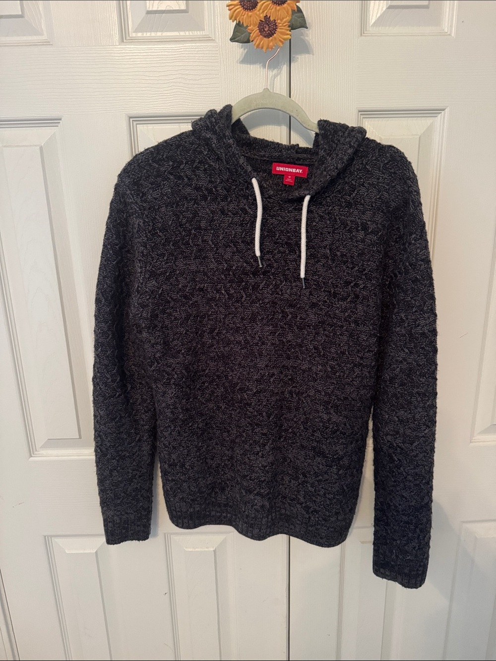 UNIONBAY Dark Charcoal Knit Crewneck Hoodie
